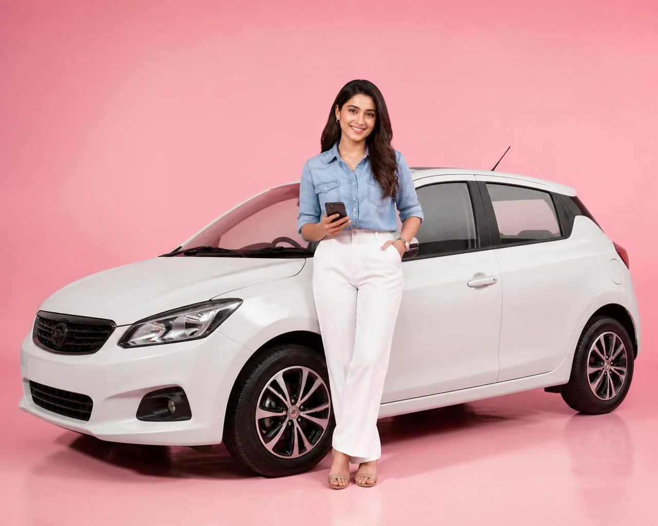 A MyMechanic customer with her car